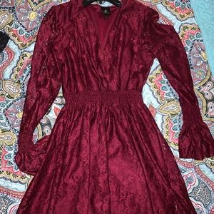 Disney Princess Lace Wine Red Dress